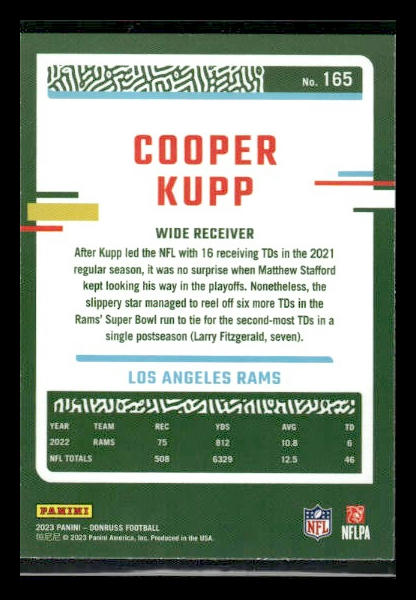 2023 Donruss #165 Cooper Kupp Press Proof Red