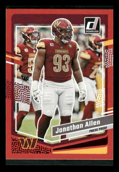 2023 Donruss #298 Jonathan Allen Press Proof Red