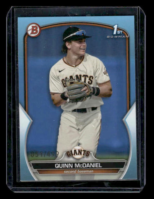 2023 Bowman Draft #BD-136 Quinn McDaniel 1st Bowman Sky Blue 51/499