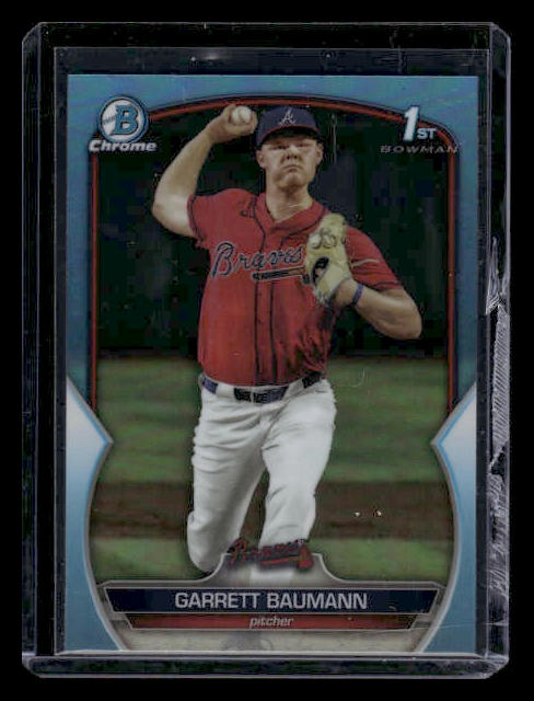 2023 Bowman Draft #BD-172 Garrett Baumann 1st Bowman Sky Blue Refractor