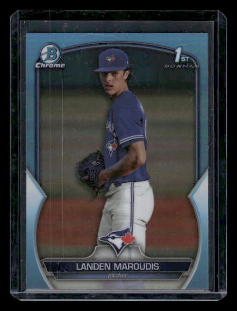 2023 Bowman Chrome #BDC-138 Landen Maroudis 1st Bowman Sky Blue Refractor